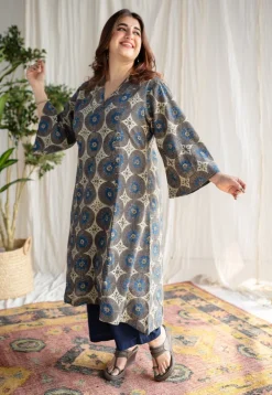 Elnaz Ajrakh Cotton Kurta