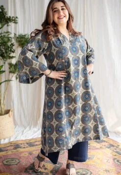 Elnaz Ajrakh Cotton Kurta