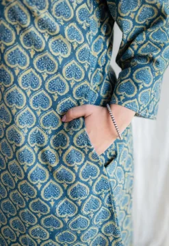 Eshal Ajrakh Cotton Hand Embroidered Kurta
