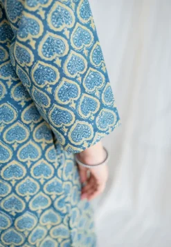 Eshal Ajrakh Cotton Hand Embroidered Kurta