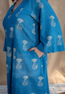 Eshma Dabu Slub Cotton Kali Kurta