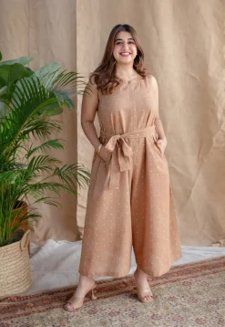 Faizah Dabu Slub Cotton Jumpsuit