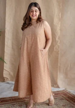 Faizah Dabu Slub Cotton Jumpsuit