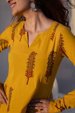 Fatima Ajrakh Kali Cotton Kurta