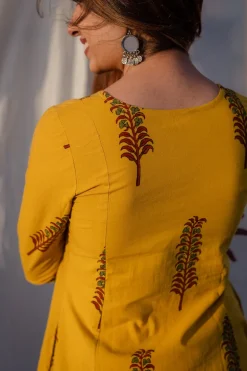 Fatima Ajrakh Kali Cotton Kurta