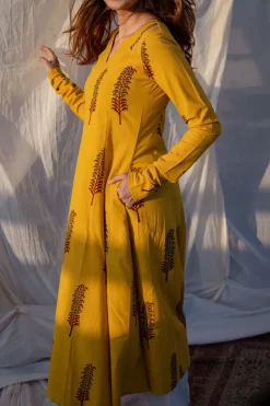 Fatima Ajrakh Kali Cotton Kurta