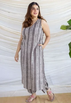 Hanifa Grey Batik Cotton Straight Kurta