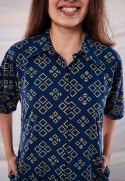 Hruta Ajrakh Cotton Dress