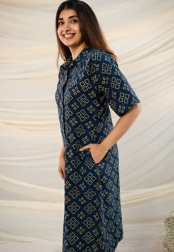 Hruta Ajrakh Cotton Dress