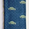 Indigo Ajrakh Handblock Printed MulMul Saree