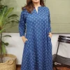 Indigo Dabu Cotton Kali Kurta