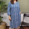 Indigo Dabu Cotton Kurta