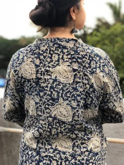 Indigo Kalamkari Kurta