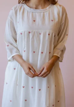 Isha Off White Jamdani Handloom Cotton A Line Kurta