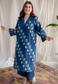 Jaipur Jharoka Ajrakh Cotton Kurta