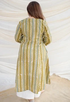 Kaina Green Batik Kali Cotton Kurta