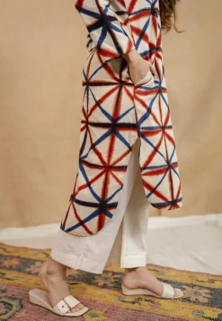 Kanha White Clamp Dyed Linen Cotton Straight Kurta