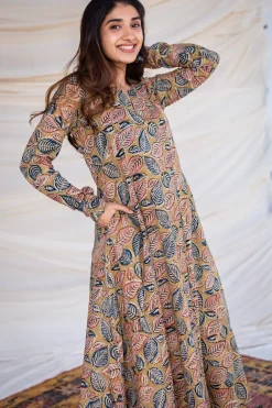 Kaya Kalamkari Cotton Yellow Kurta