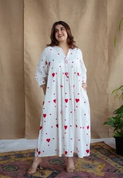 Kinja Block Printed Cotton Dress