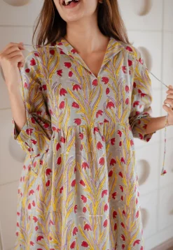 LazyDays Serene Lounge Slub Cotton Dress