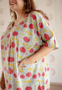 LazyDays Serene Lounge Slub Cotton Dress