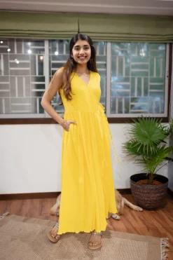 Leema Crinkled Cotton Wrap around Kurta