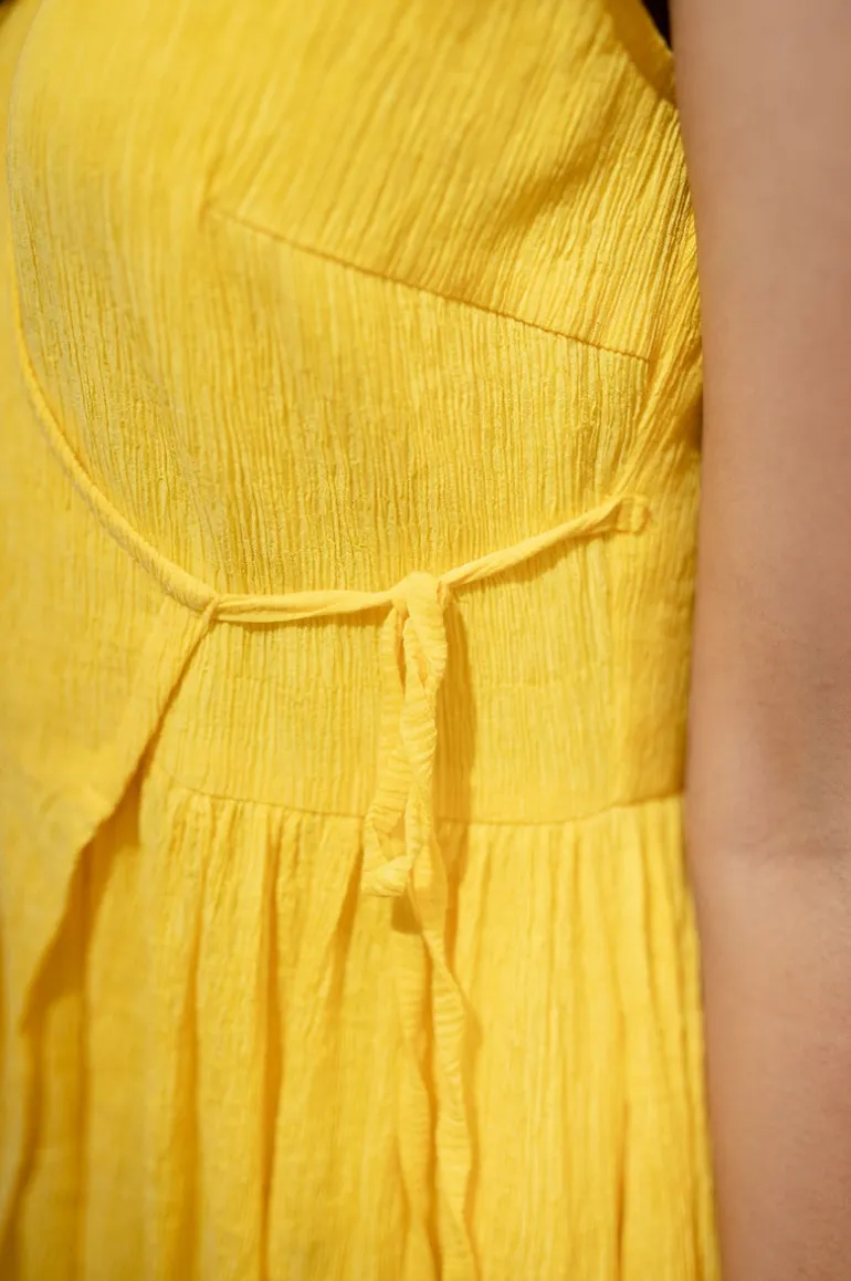 Leema Crinkled Cotton Wrap around Kurta