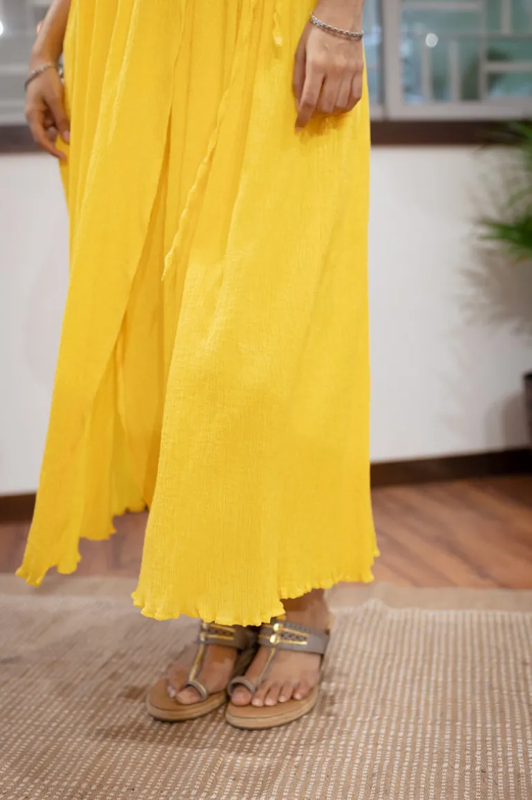 Leema Crinkled Cotton Wrap around Kurta