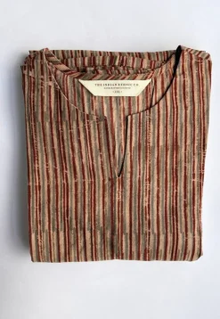 Malika Brown Kalamkari Cotton Kali Kurta
