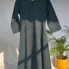 Malika Indigo Ajrakh Cotton Kali Kurta