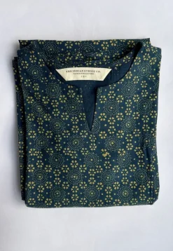 Malika Indigo Ajrakh Cotton Kali Kurta