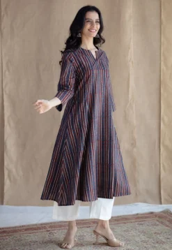 Malika Madder Ajrakh Cotton Kali Kurta