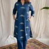 Mayra Ajrakh Cotton Hand Embroidered Kurta