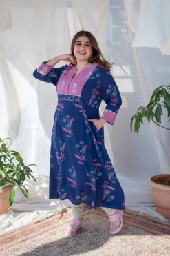 Minal Kali Slub Cotton Kurta