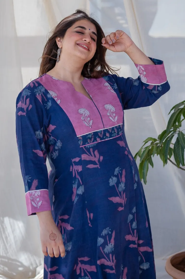 Minal Kali Slub Cotton Kurta