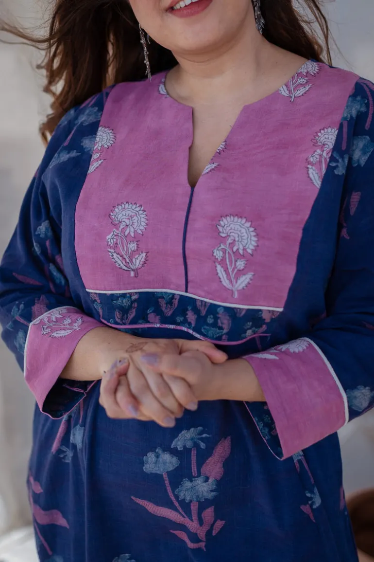 Minal Kali Slub Cotton Kurta