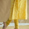 Miral Mustard Solid Slub Cotton Churidar