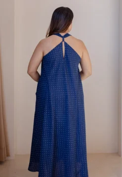 Naimat Indigo Dabu Cotton A Line Dress