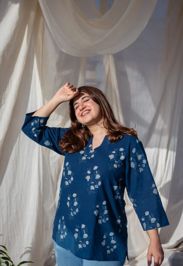 Namrata indigo Jahota Short Top