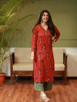 Nargis Ajrakh Madder Natural Dyed Kurta
