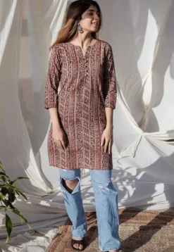 Naveli Kalamkari Cotton Kurta