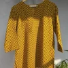 Navya Mustard Ajrakh Cotton Straight Short Top