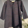 Navya Navy Blue Ajrakh Cotton Straight Short Top