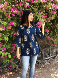 Neeti Indigo Boota Short Top