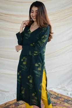 Neha Slub Cotton Kurta