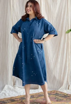 Nila Jaipur Ajrakh Cotton Dress