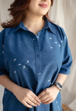 Nila Jaipur Ajrakh Cotton Dress