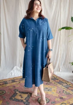 Nila Jaipur Ajrakh Cotton Dress