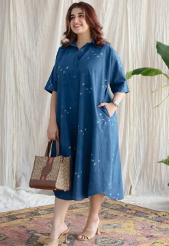 Nila Jaipur Ajrakh Cotton Dress