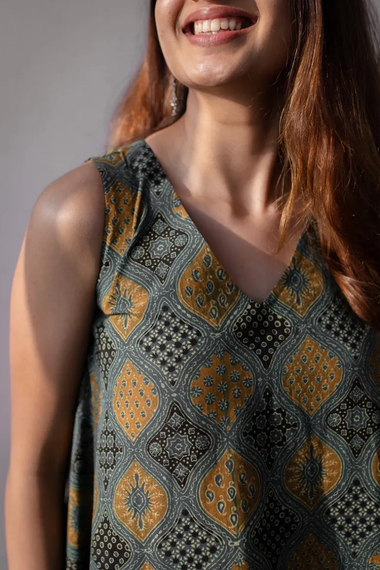 Pavitra Ajrakh Cotton Dress